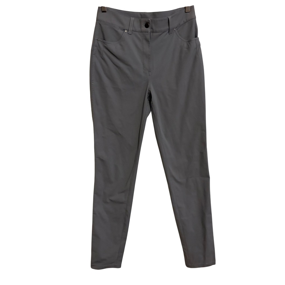 Lululemon City Sleek 5 Pocket High Rise Pant Grey Slim Technical Trousers Size 6